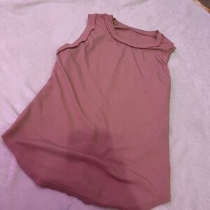 Sleeveless Ribbed Tank Top - Pink